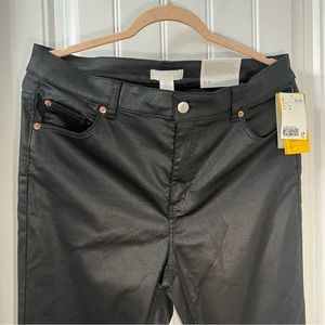 H&M Faux leather Skinny High Waist Pants